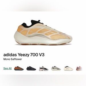 Adidas Yeezy 700 V3 Safflower Sneakers